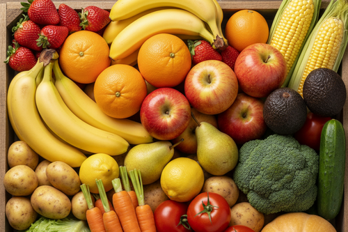 Caja Semanal Familiar 5+ personas con frutas y verduras frescas